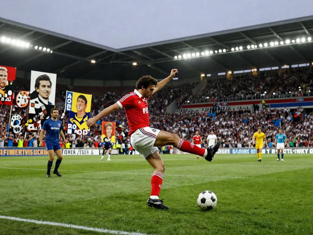 TOP10ตำนานนักเตะ game moment with iconic player and passionate fans