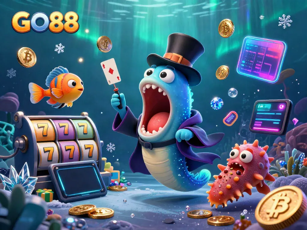 Experience the thrill of jackpots with GO88’s vibrant gaming scene featuring colorful characters and slots.