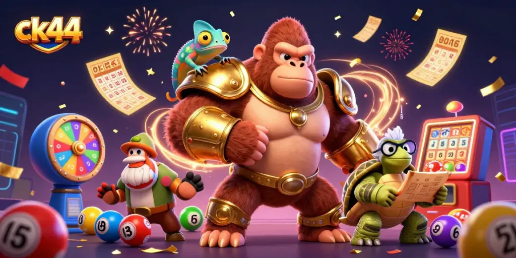 Experience excitement and winning moments at ck44 with vibrant lottery elements and engaging characters.