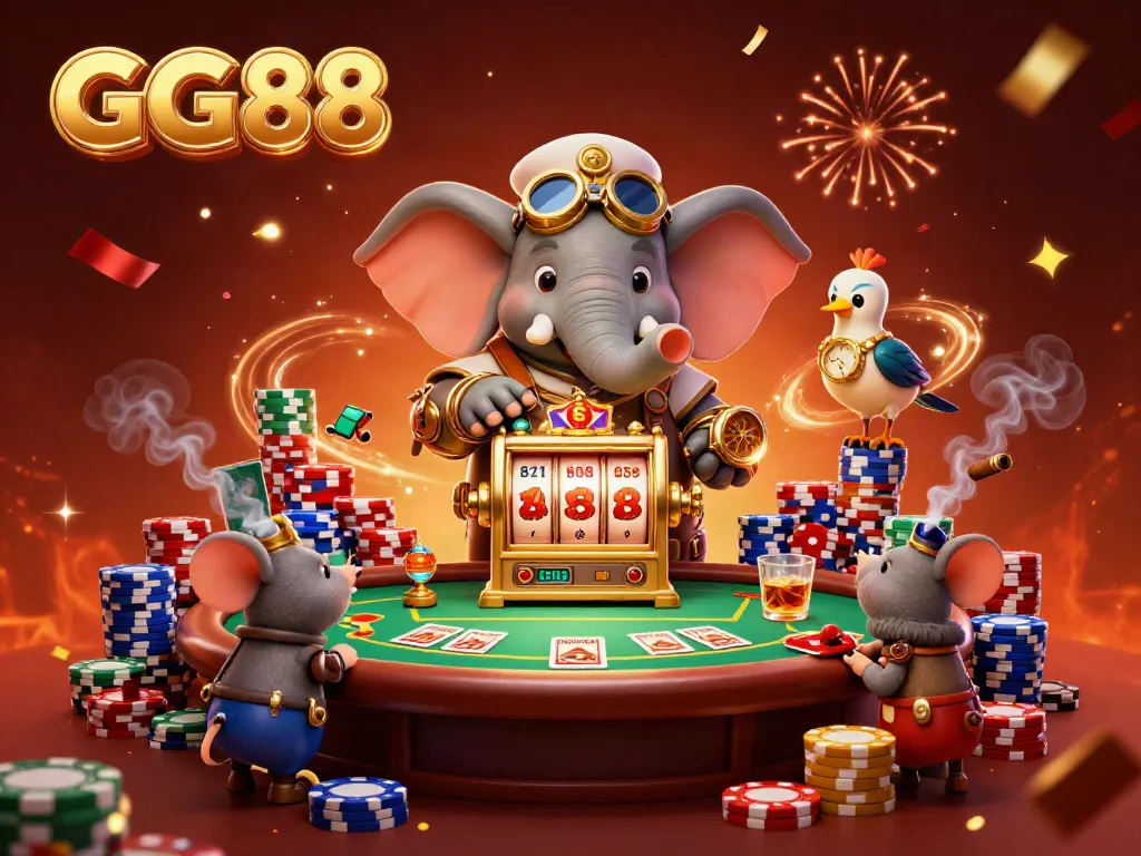 Experience thrilling gameplay at GG88 with dynamic steampunk elements and vibrant casino activities.