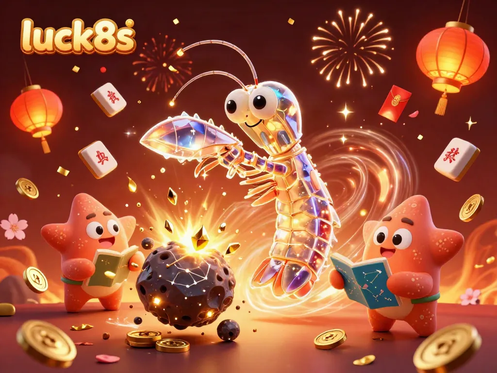 Experience excitement with luck8s as the galactic samurai fights through asteroids towards victory in a vibrant casino scene.
