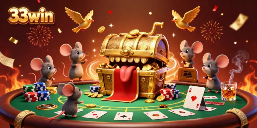 Engage in 33win's vibrant casino atmosphere with immersive games, dazzling visuals, and high-energy action.