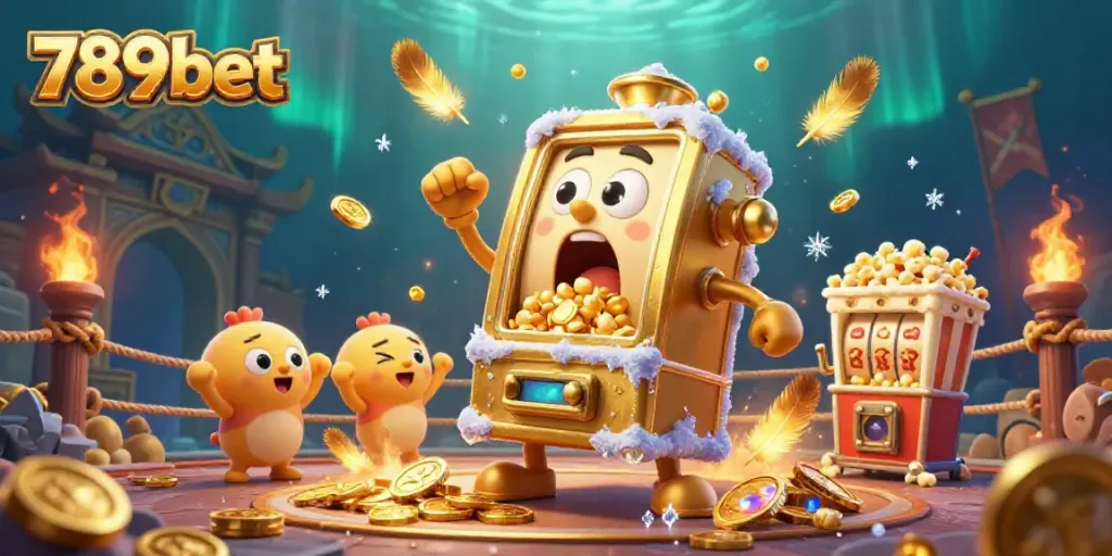 Experience thrilling wins at 789bet with exciting golden slot machines pouring out jackpots and energetic cheers.